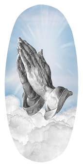 DASOV 103 BL Praying Hands Clouds Blue
